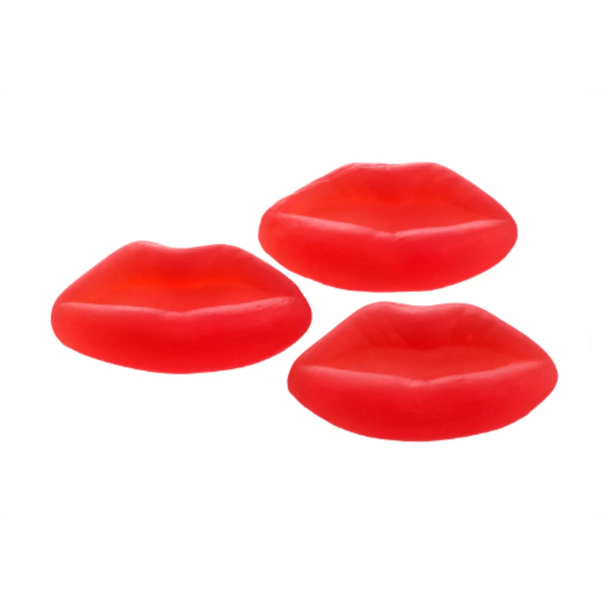 Red Swedish candy in the shape of lips.