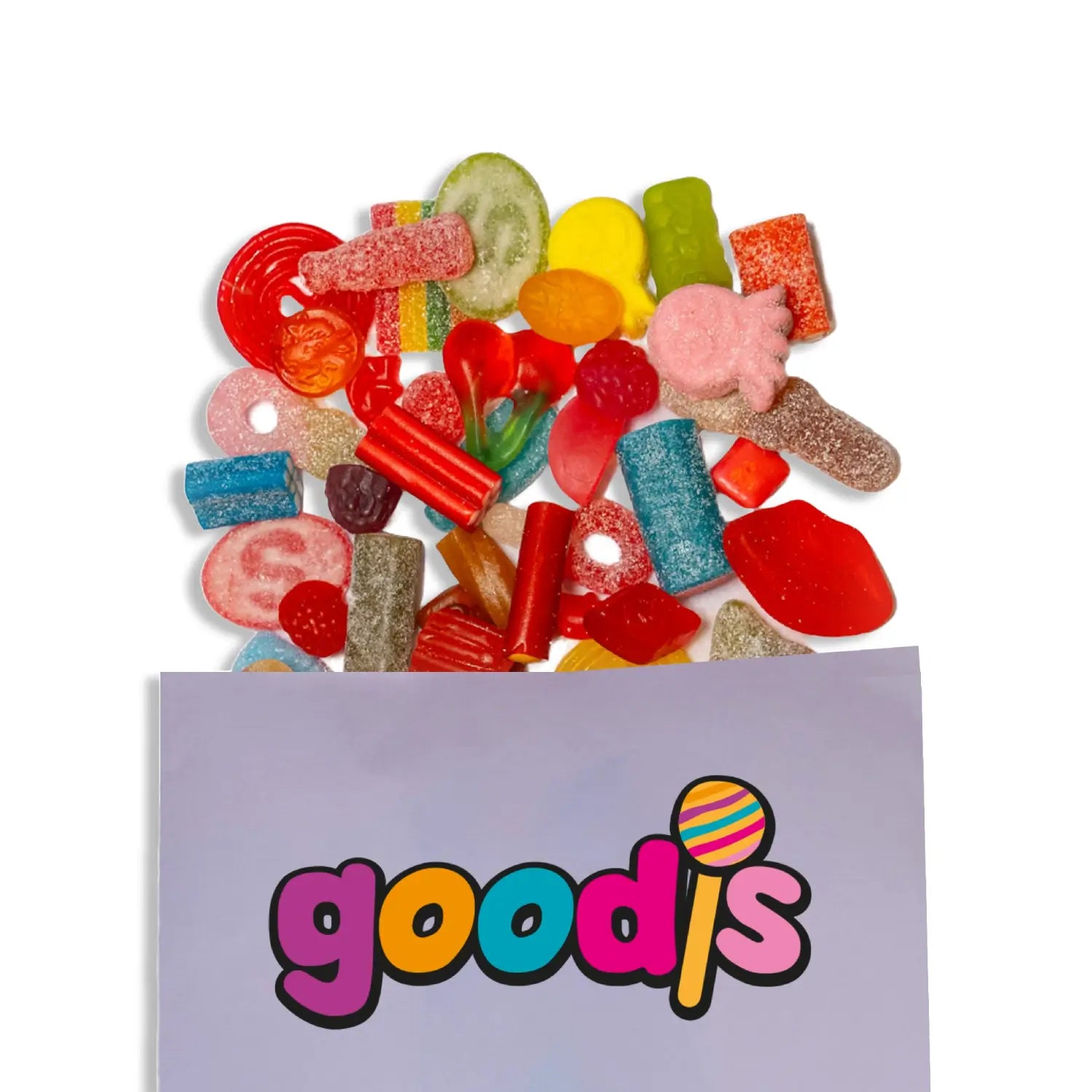 An assorted bag of Swedish candy.